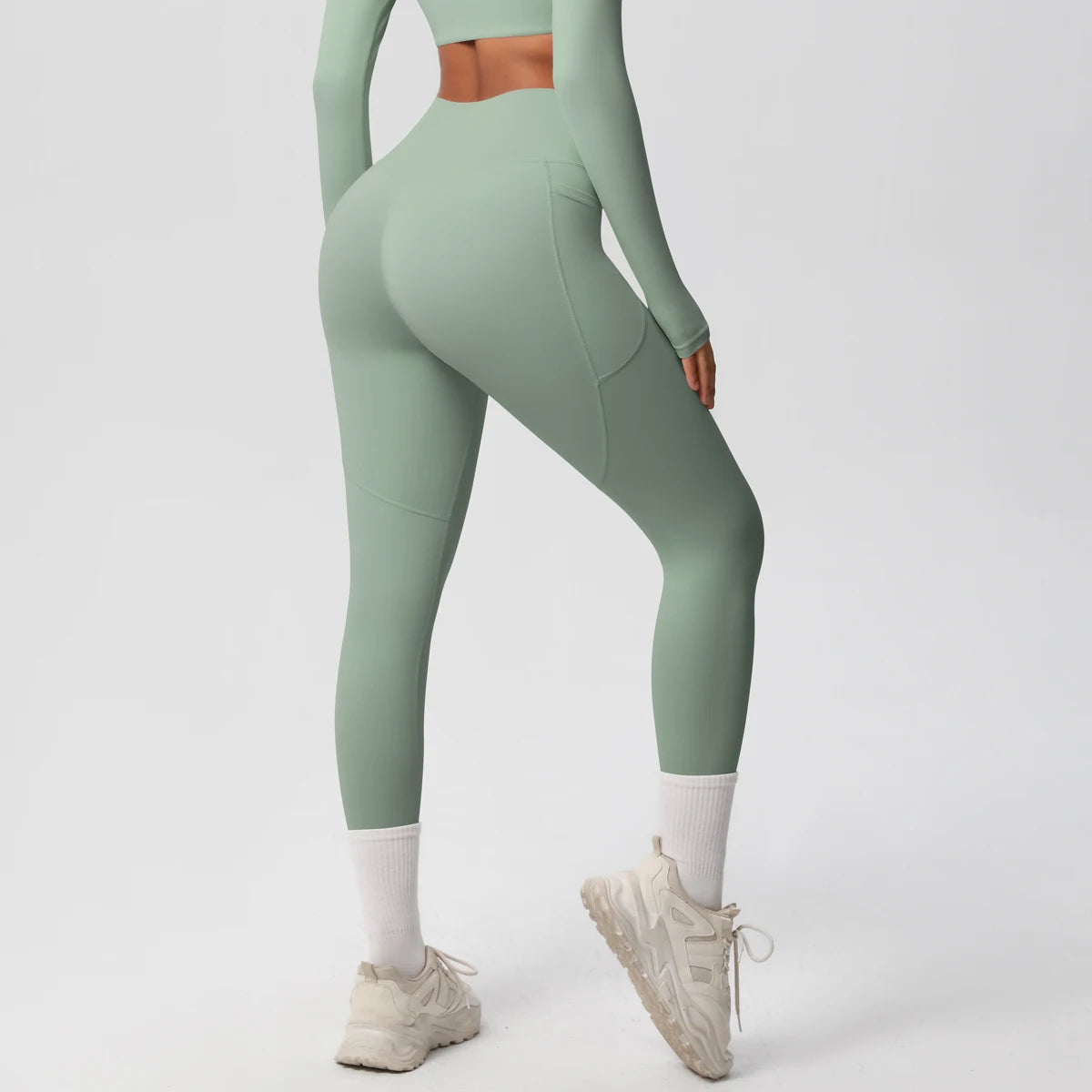 Second Skin Leggings - Pocket High Waist Blue