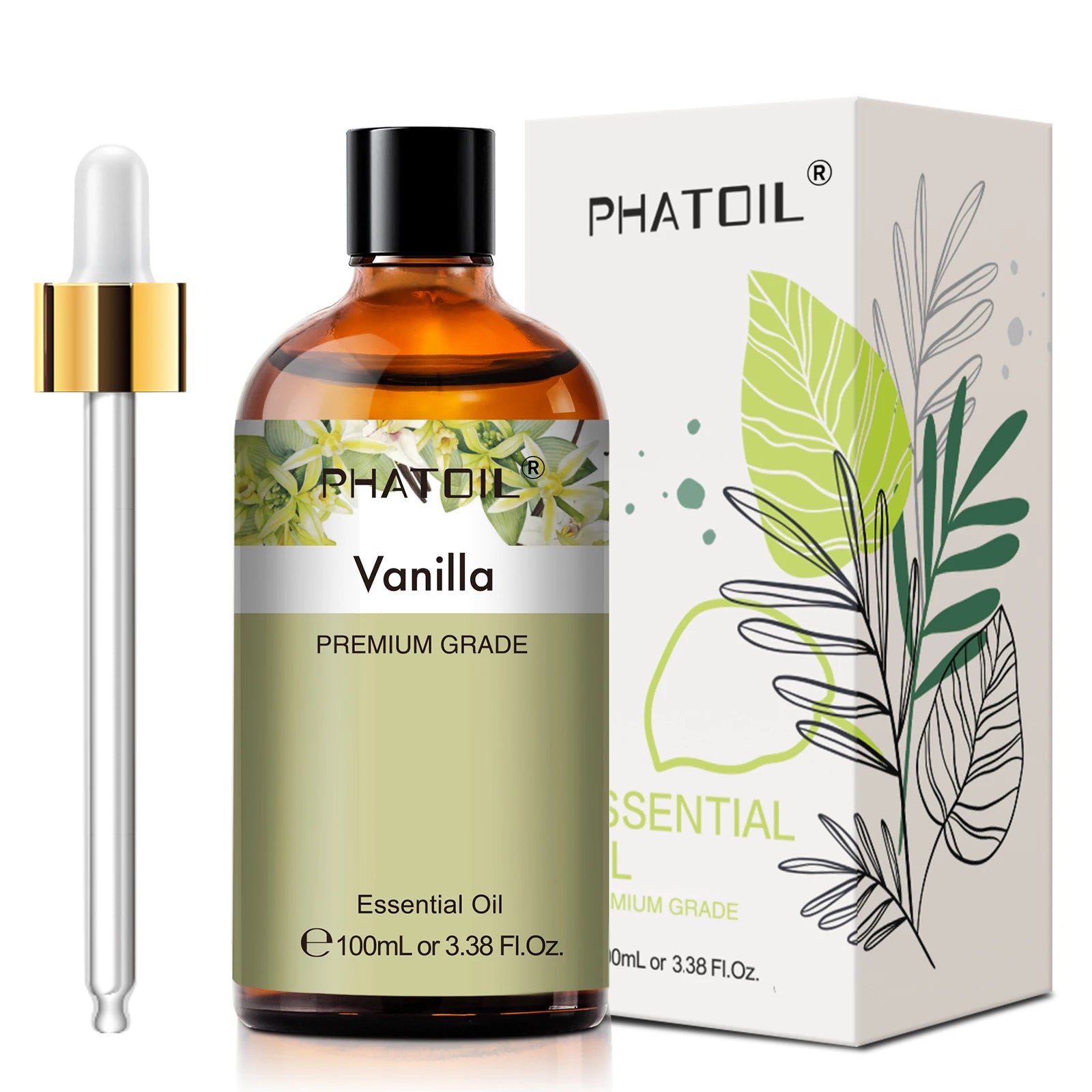 PHATOIL 100ml Essential Oil – Eucalyptus, Lavender, Vanilla, Jasmine & More