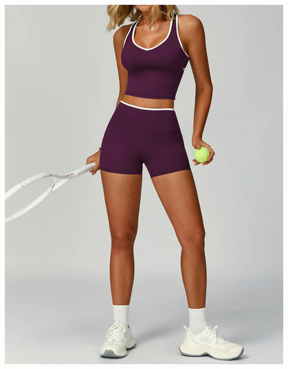 Women Sports Bra High Support Yoga Top Gym Workout Padded Fitness Vest