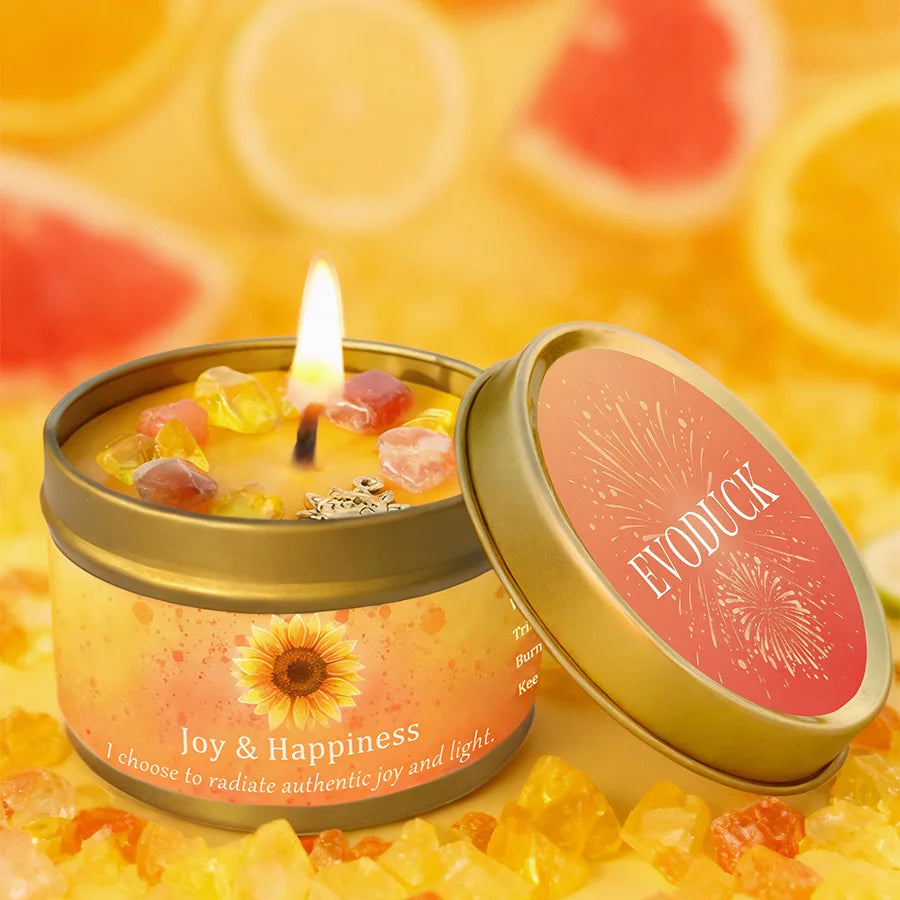 Crystal Candle 3oz | Healing Scented Gift