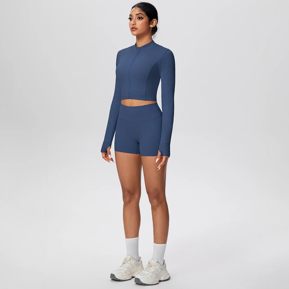 Women Yoga Set Quick Dry | Zipper Top Leggings Set