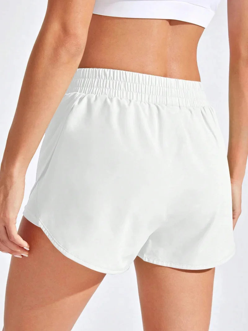 Women Running Yoga Shorts High Waist Gym Workout Fitness Shorts