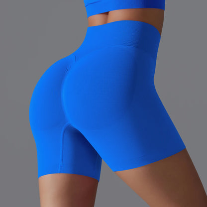Womens High Waist Seamless Yoga Gym Shorts Running Fitness Workout Shorts