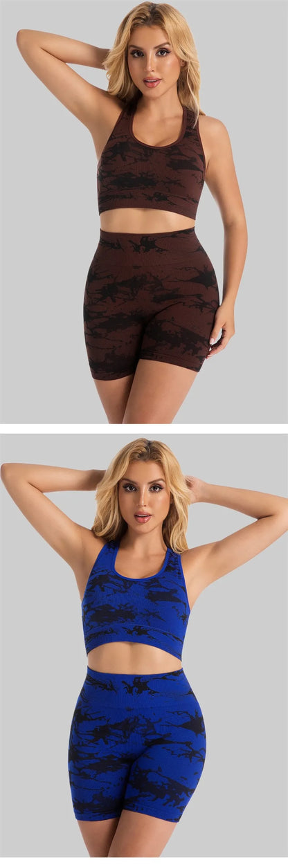 High-Waist Butt-Lifting Yoga Suit Women's Tight Sports Wear Breathable Quick-Dry Fitness Set Running Exercise Outfit