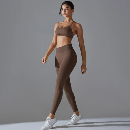 Women Yoga Sports Suit | Breathable Bra Leggings Set