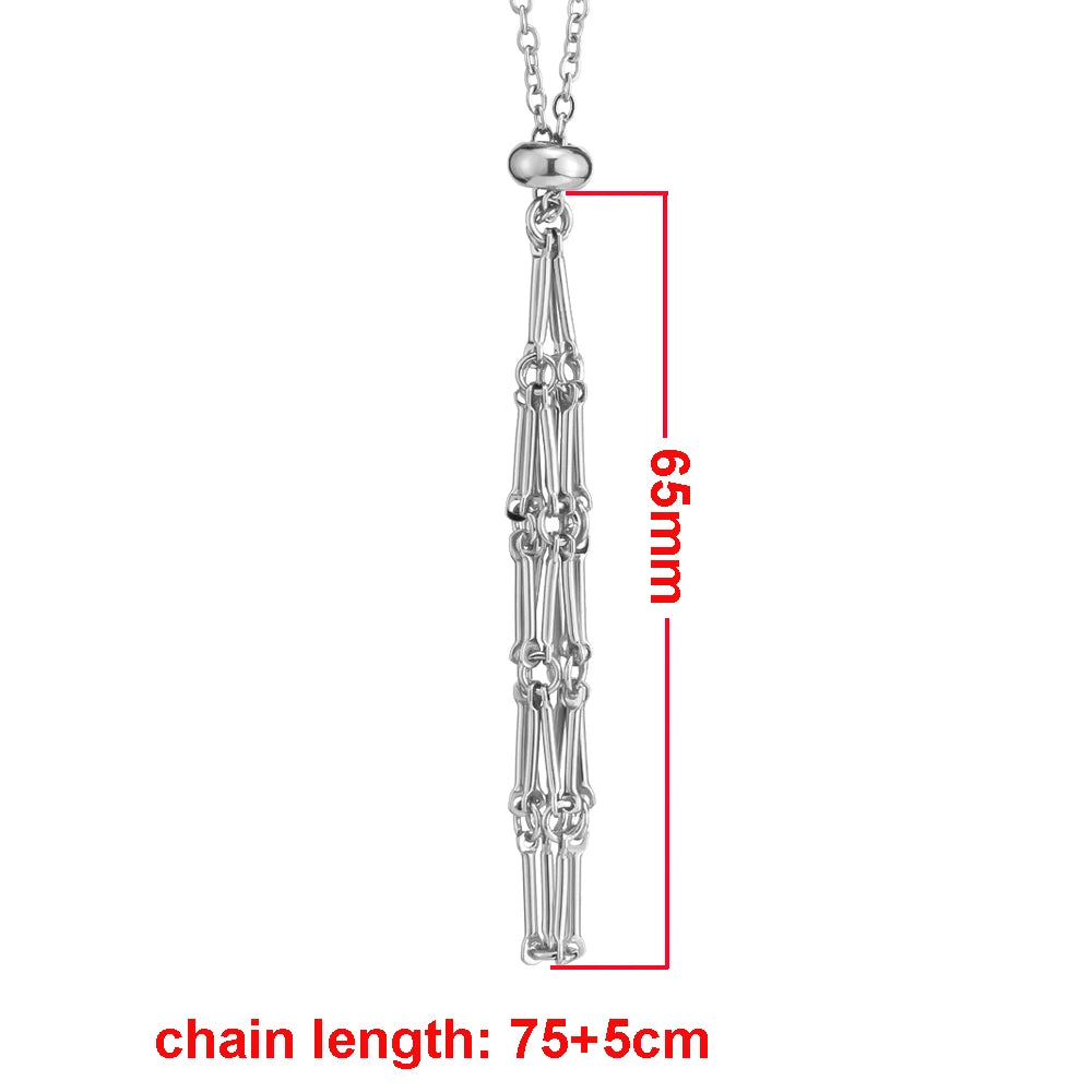 Adjustable Stainless Steel Crystal Cage Necklace Holder Pendant