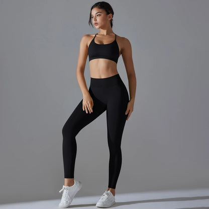 Women Yoga Sports Suit | Breathable Bra Leggings Set