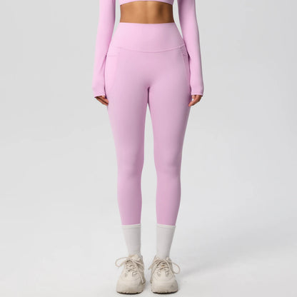 Second Skin Leggings - Pocket High Waist Blue
