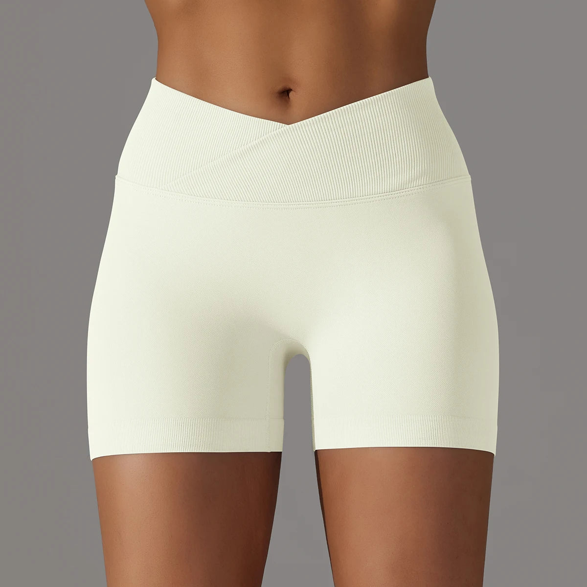 Womens High Waist Gym Running Shorts Seamless Scrunch Butt Fitness Workout