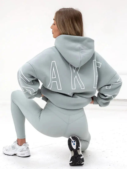 Womans Oversized Hip Hop Hoodie Printed Streetwear Sweatshirt Top
