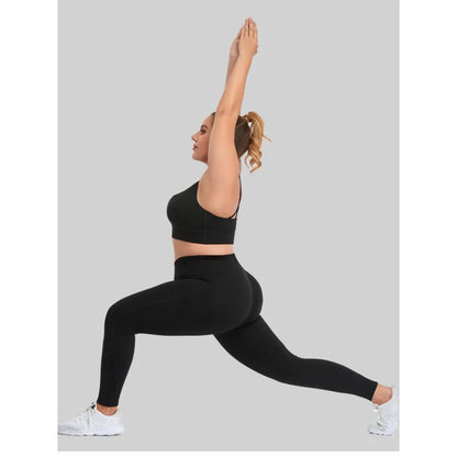 Woman's Plus Size Sports Bra | Cross Back Padded Yoga Gym Top