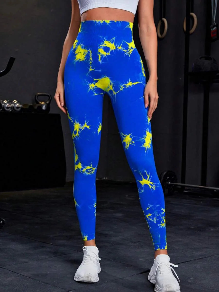 Second Skin Leggings - Seamless Multicolor Pattern