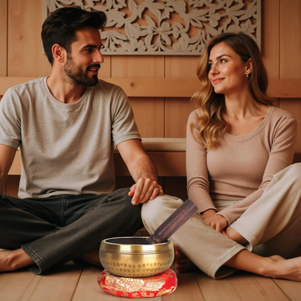 Tibetan Singing Bowl Set | Meditation Sound Bowl for Stress Relief