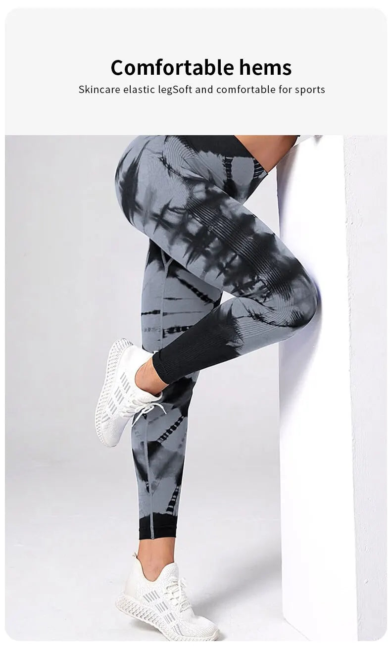 Sculpt & Flow Leggings - Scrunch Tie Dye