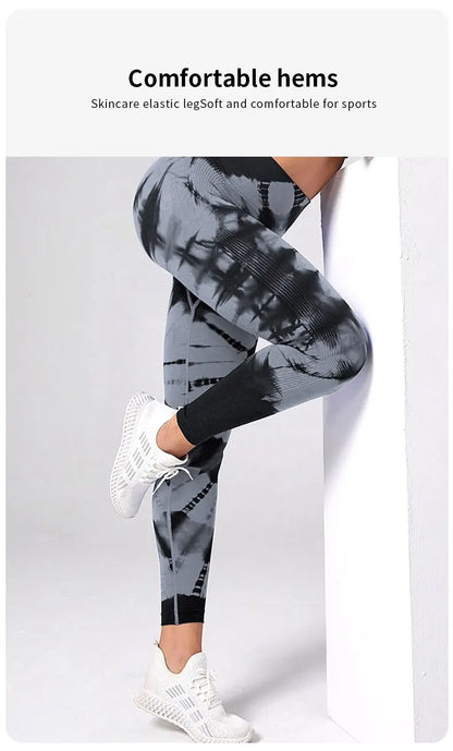 Sculpt & Flow Leggings - Scrunch Tie Dye