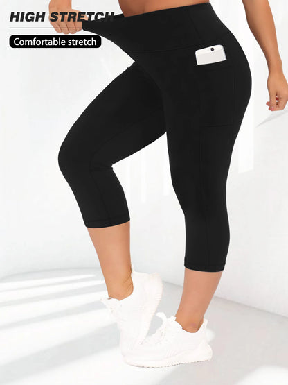 Sculpt & Flow Leggings - Plus Size Capri Black