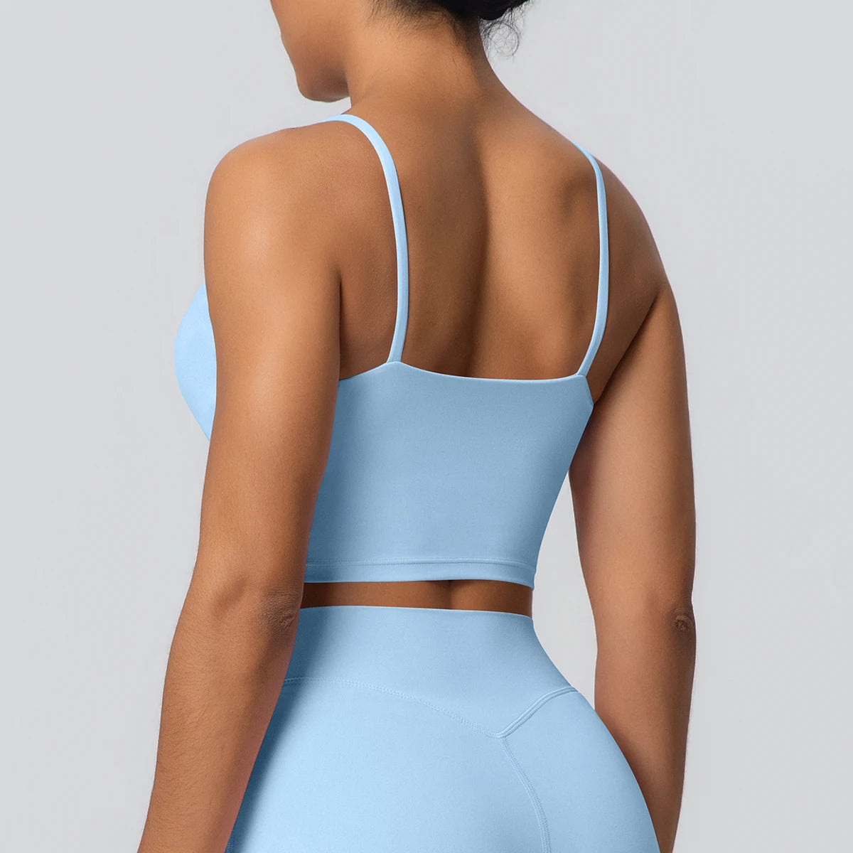 Women Backless Sports Bra Naked Feel Yoga Gym Workout Padded Top
