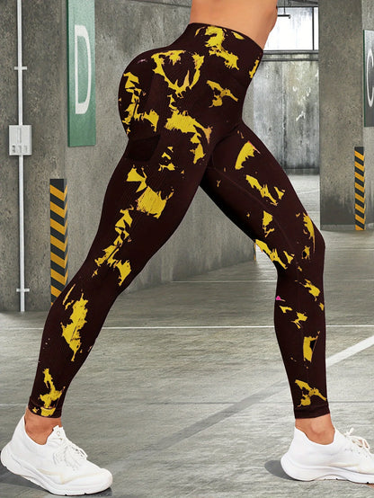 Contour Fit Leggings - Seamless Tie Dye