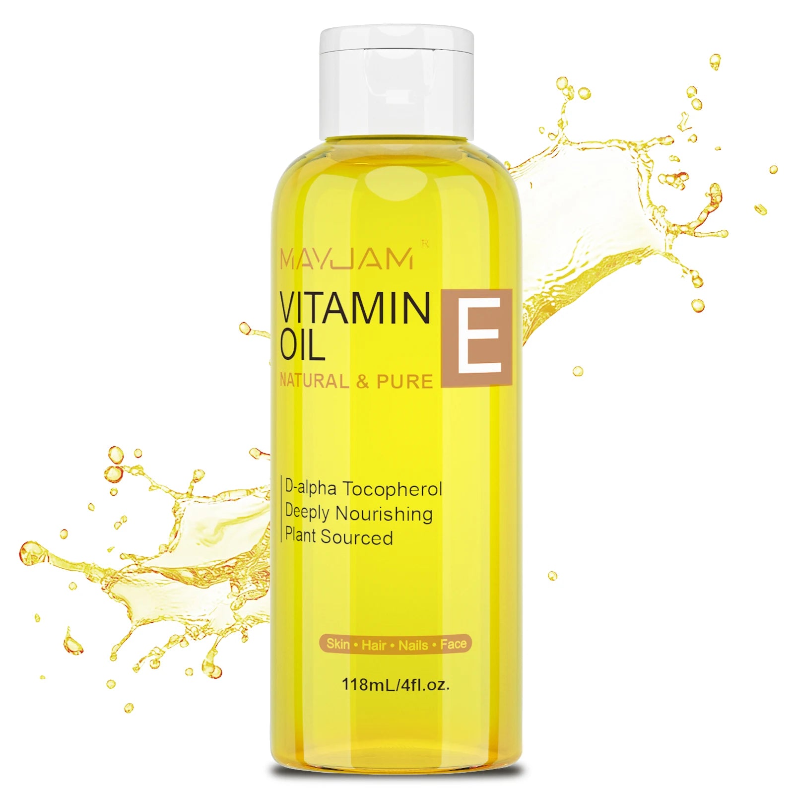 MAYJAM Vitamin E Oil for Face & Skin | Natural Moisturizing Brightening Oil 118ml / 236ml