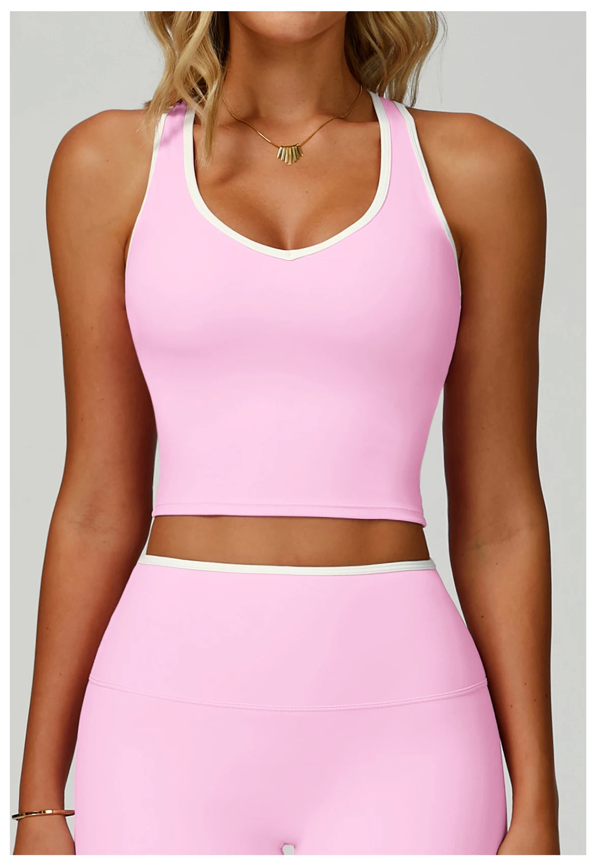 Women Sports Bra High Support Yoga Top Gym Workout Padded Fitness Vest