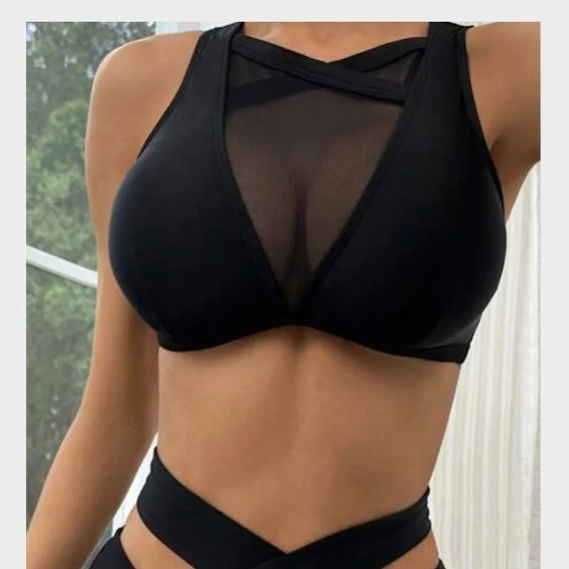 Coastline Aura - Black Mesh Two-Piece