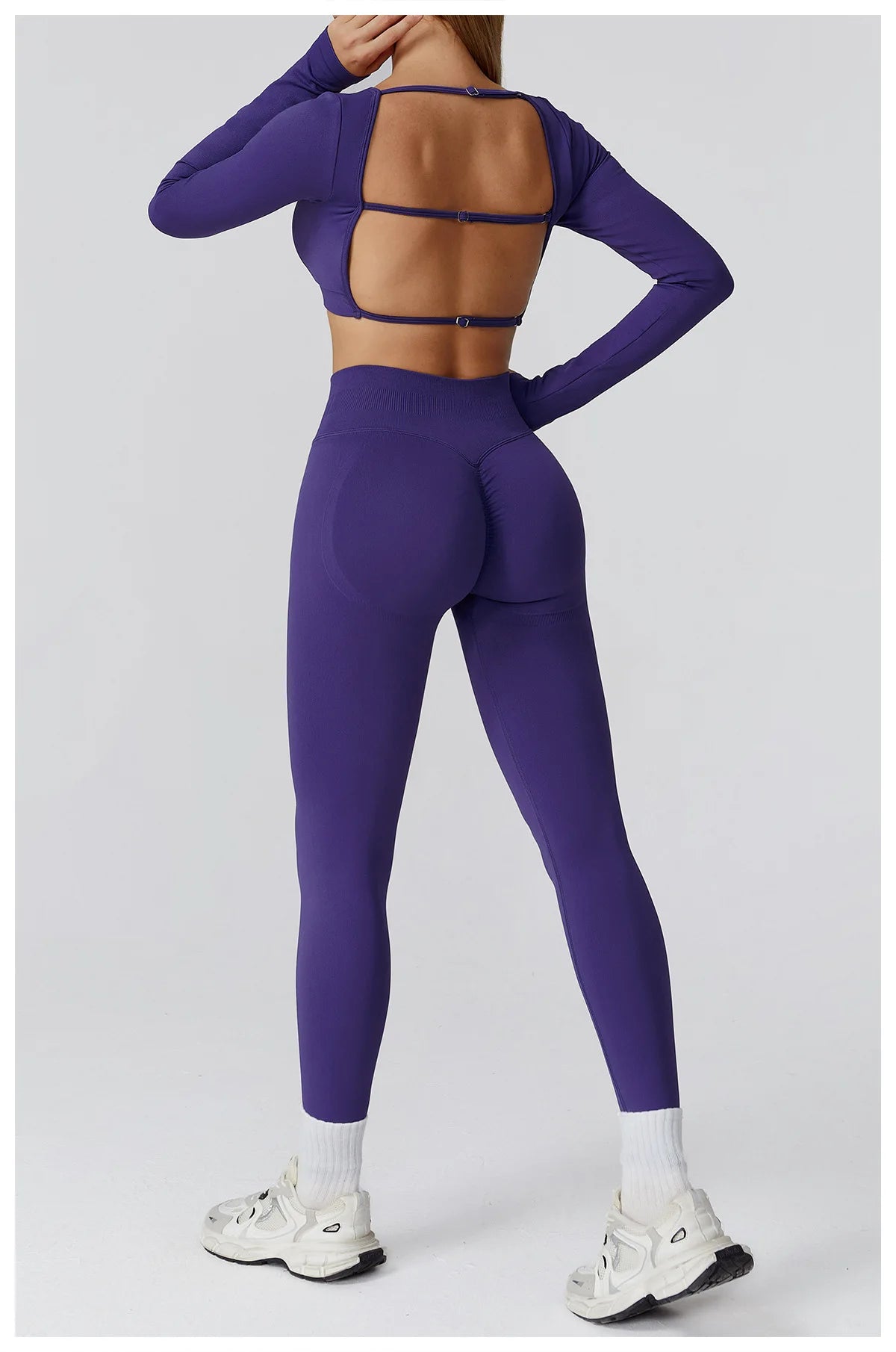 Women’s Gym Yoga Top | Square Neck Backless Fitness Outfit