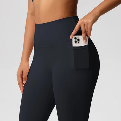Second Skin Leggings - Pocket High Waist Blue