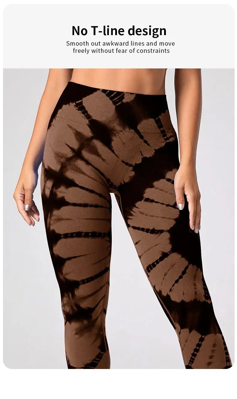 Sculpt & Flow Leggings - Scrunch Tie Dye