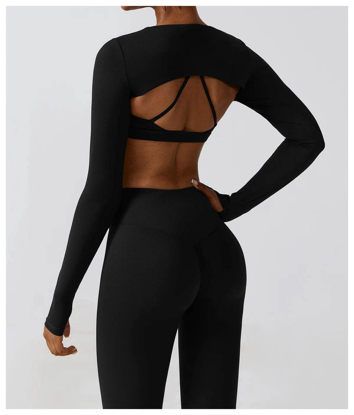 Womens Long Sleeve Gym Top Crop Yoga Shirt Quick Dry Fitness Sports