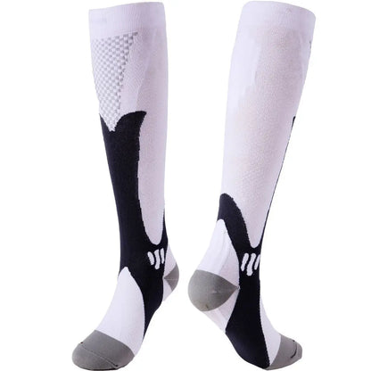 Womans Mens Running Compression Socks Unisex 20-30mmHg Sport Pain Relief Black