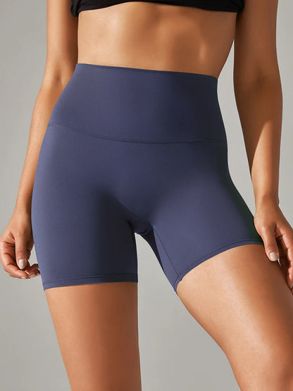 Women High Waist Yoga Shorts Squat Proof Gym Workout Fitness Cycling Shorts