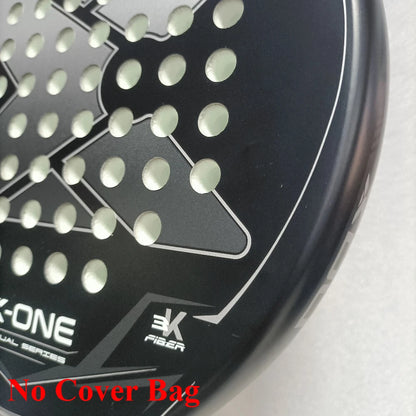 X-ONE Carbon Fiber Padel Racket Round Shape 3K 12K 18K Paddle Tennis Racquet