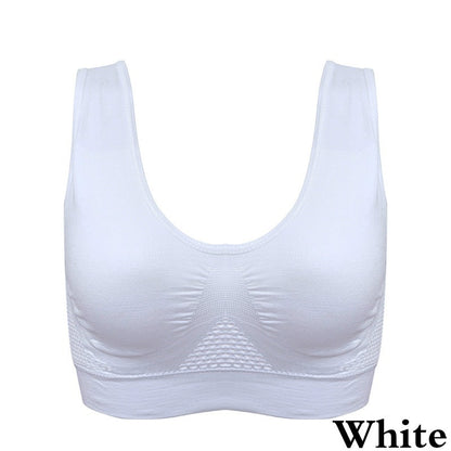 Womens Sports Bra Vest Breathable Padded Shockproof Gym Running Fitness Top