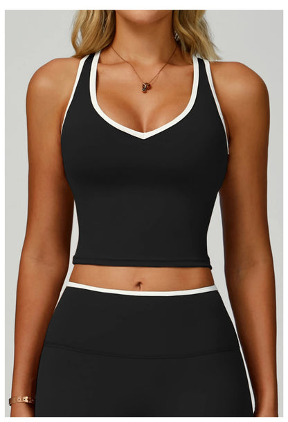 Women Sports Bra High Support Yoga Top Gym Workout Padded Fitness Vest