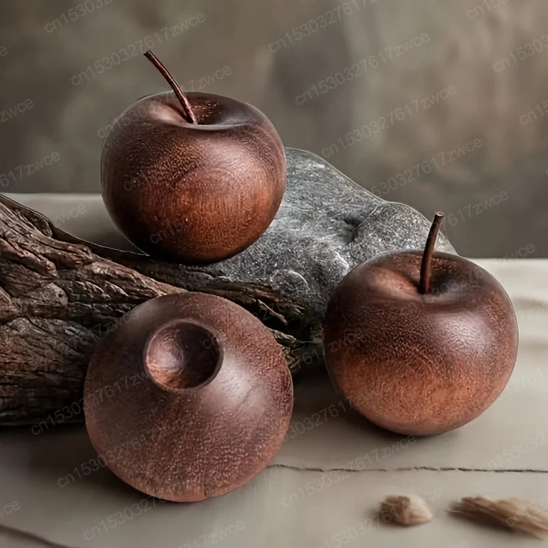 Natural Wood Apple Aroma Diffuser – Essential Oil Scent Decor