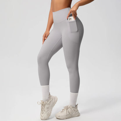 Second Skin Leggings - Pocket High Waist Blue