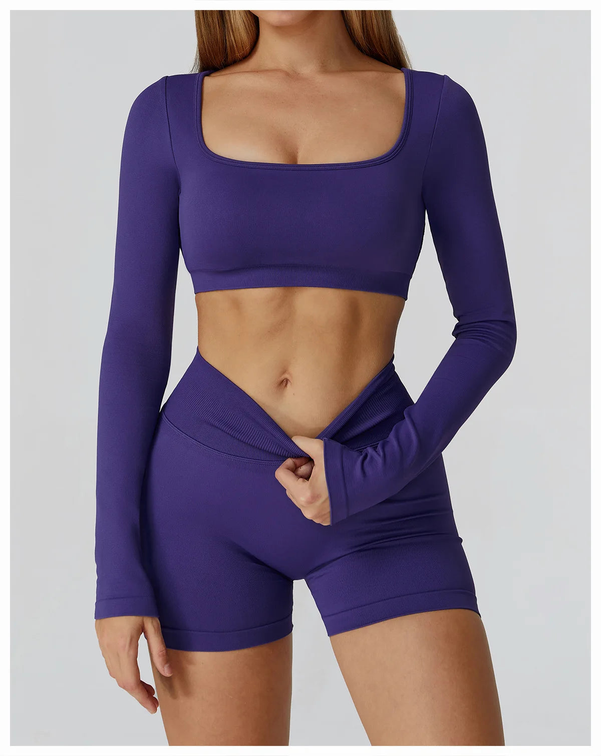 Women’s Gym Yoga Top | Square Neck Backless Fitness Outfit