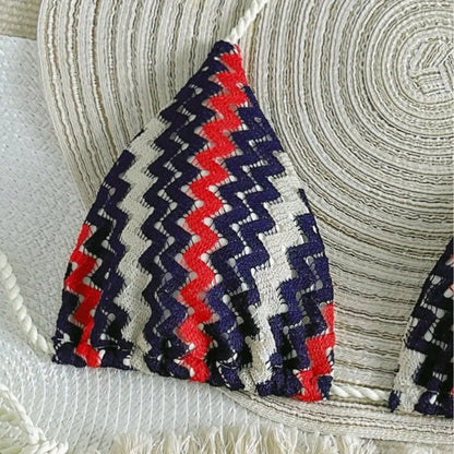Laguna Isla - Stripey Crochet Bikini