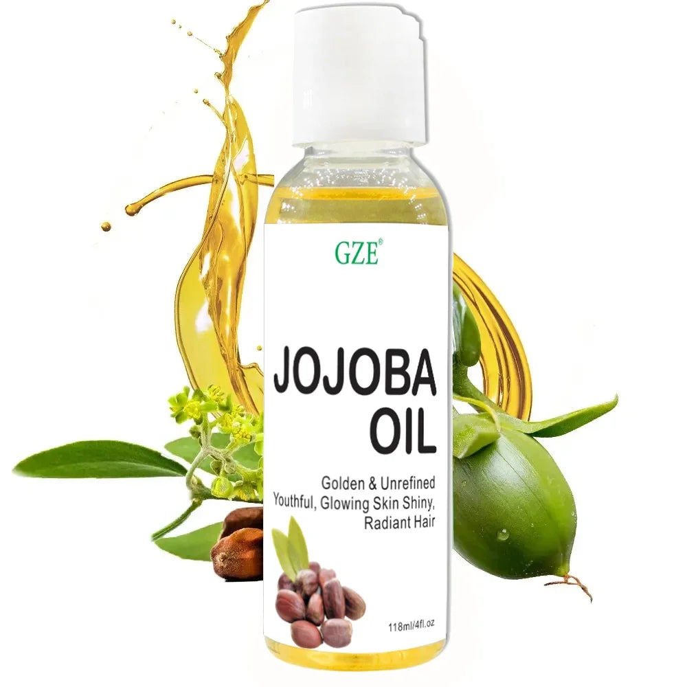 GZE Organic Jojoba Oil for Face, Hair & Skin | Cold Pressed Hexane-Free Carrier Oil