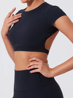 Hearuisavy Sports Top | Backless Yoga Crop Activewear
