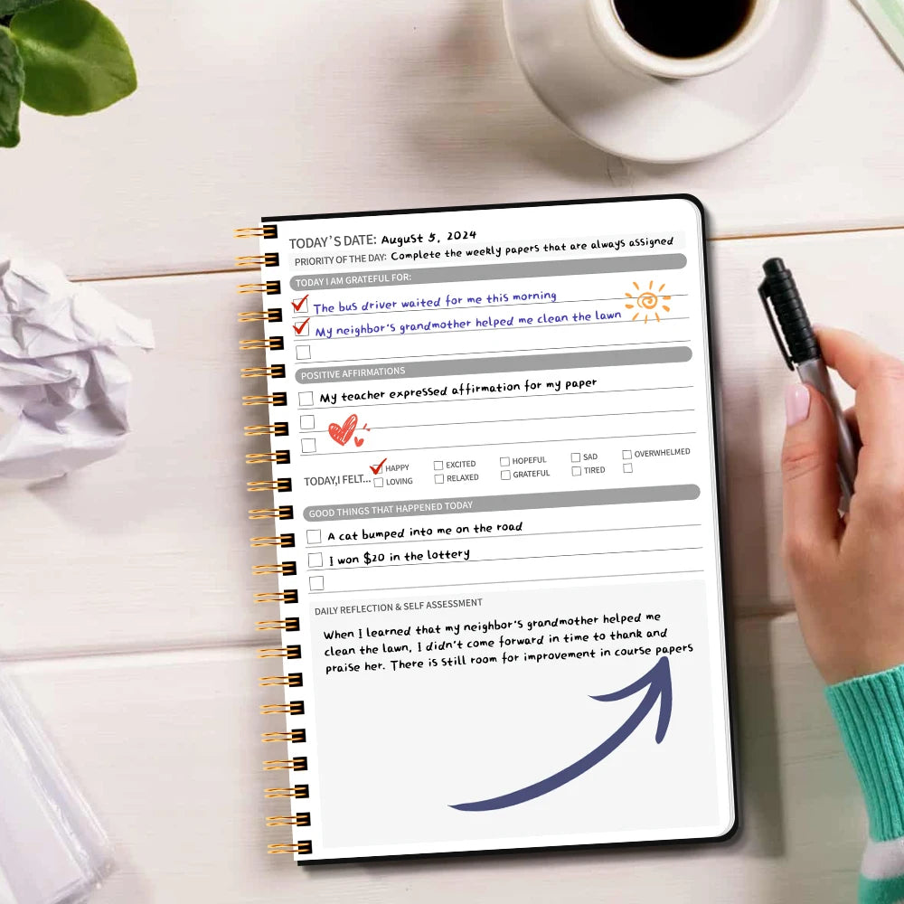 Gratitude Planner | Daily Mood Tracking Journal