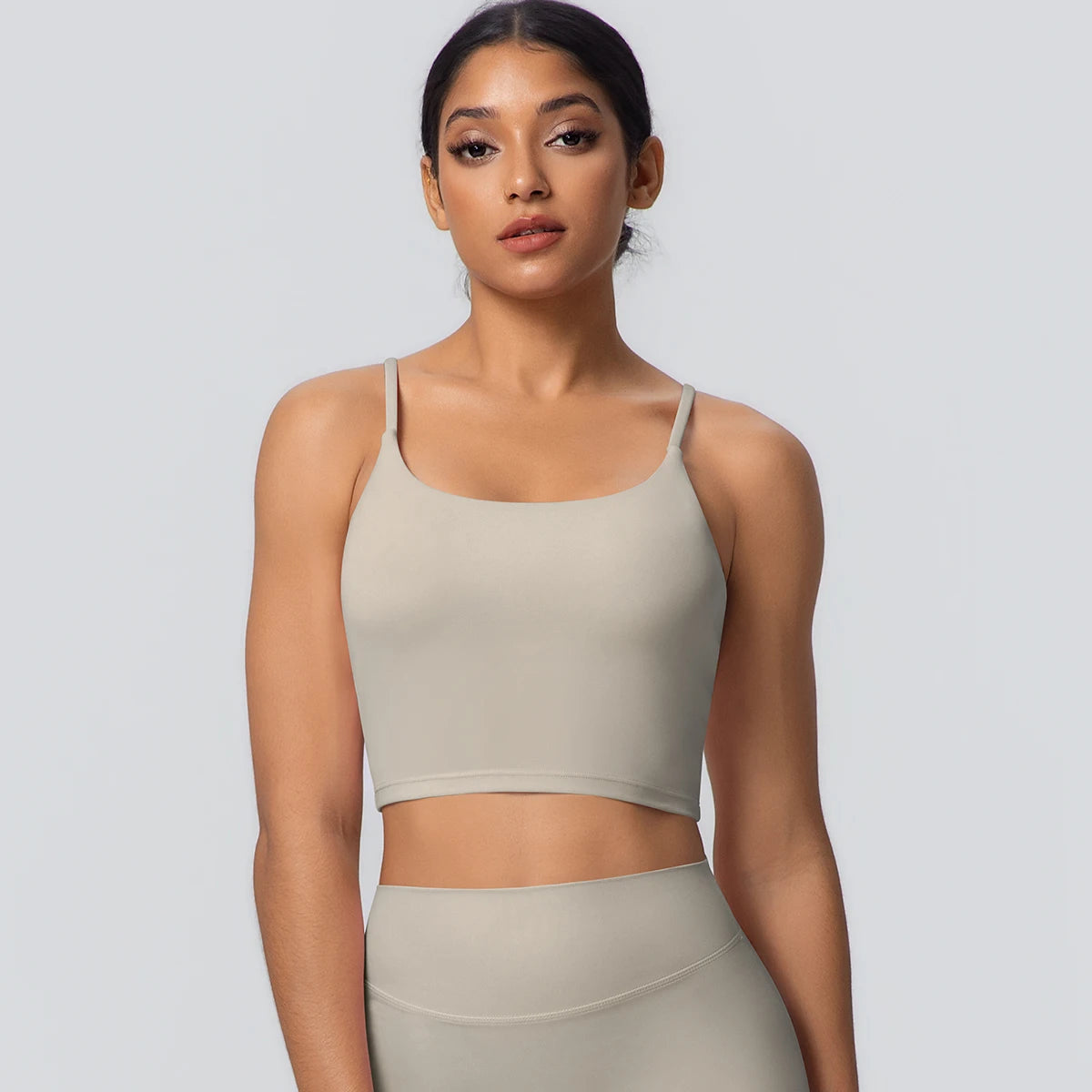 Women Backless Sports Bra Naked Feel Yoga Gym Workout Padded Top