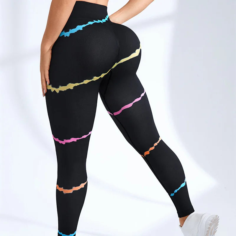 Second Skin Leggings - Seamless Multicolor Pattern