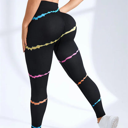Second Skin Leggings - Seamless Multicolor Pattern