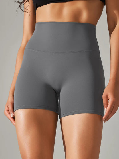 Women High Waist Yoga Shorts Squat Proof Gym Workout Fitness Cycling Shorts