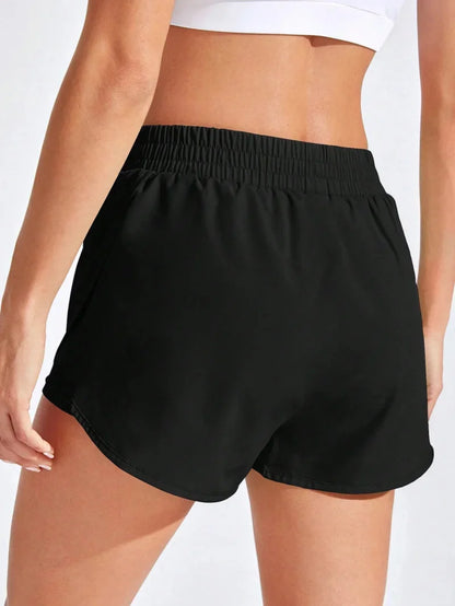 Women Running Yoga Shorts High Waist Gym Workout Fitness Shorts