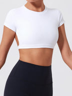 Hearuisavy Sports Top | Backless Yoga Crop Activewear