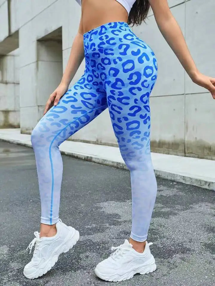 Second Skin Leggings - Blue or Pink Leopard
