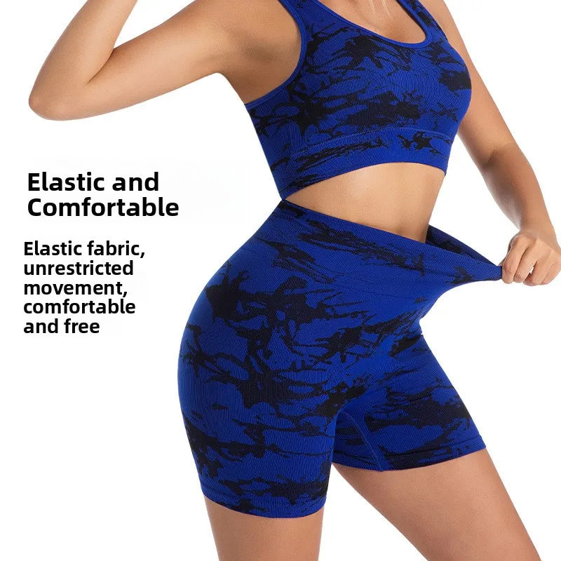 High-Waist Butt-Lifting Yoga Suit Women's Tight Sports Wear Breathable Quick-Dry Fitness Set Running Exercise Outfit