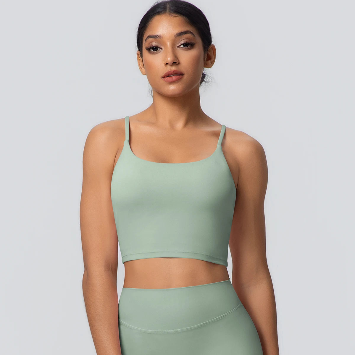 Women Backless Sports Bra Naked Feel Yoga Gym Workout Padded Top